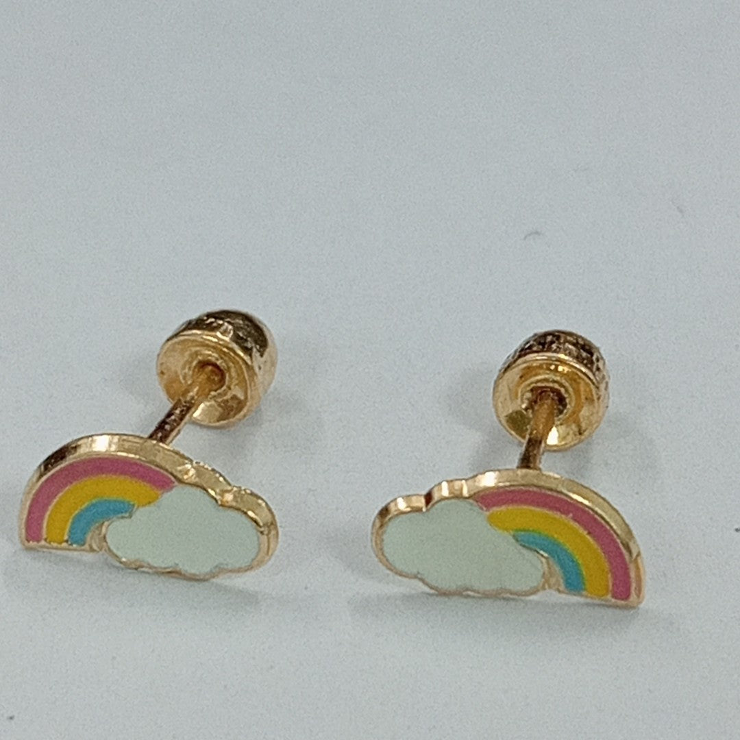 BROQUELES ORO 14K 1 (NUEVO)