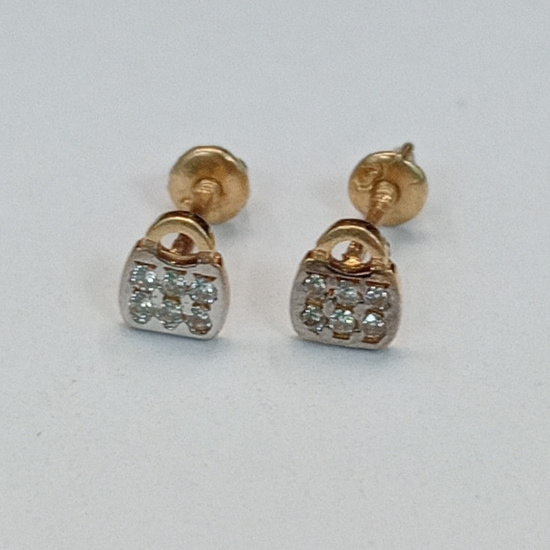 BROQUELES ORO 14K 1 (NUEVO)