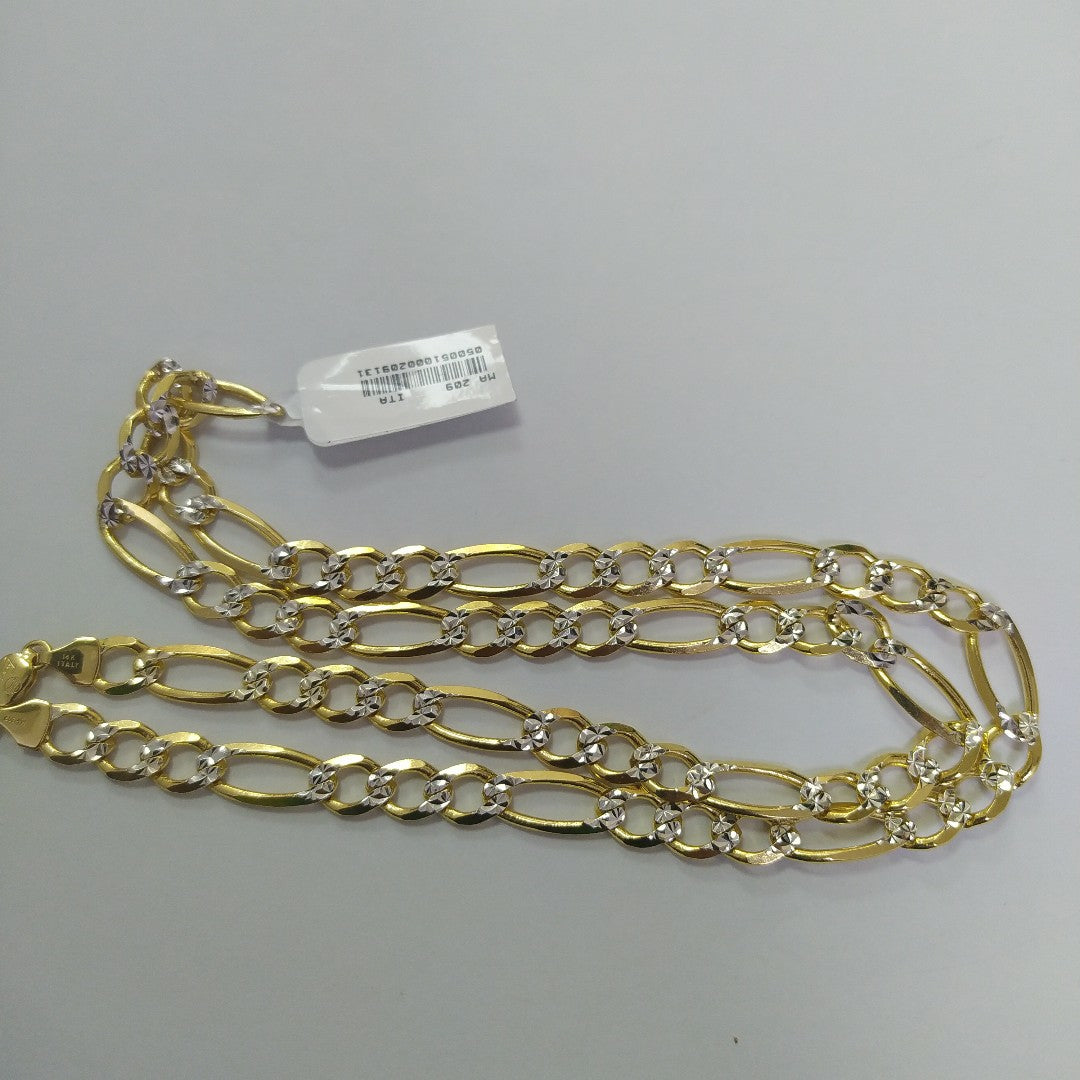 CADENAS CARTIER 3*1 DIAMANTADA ORO 14K 43.8 (NUEVO)