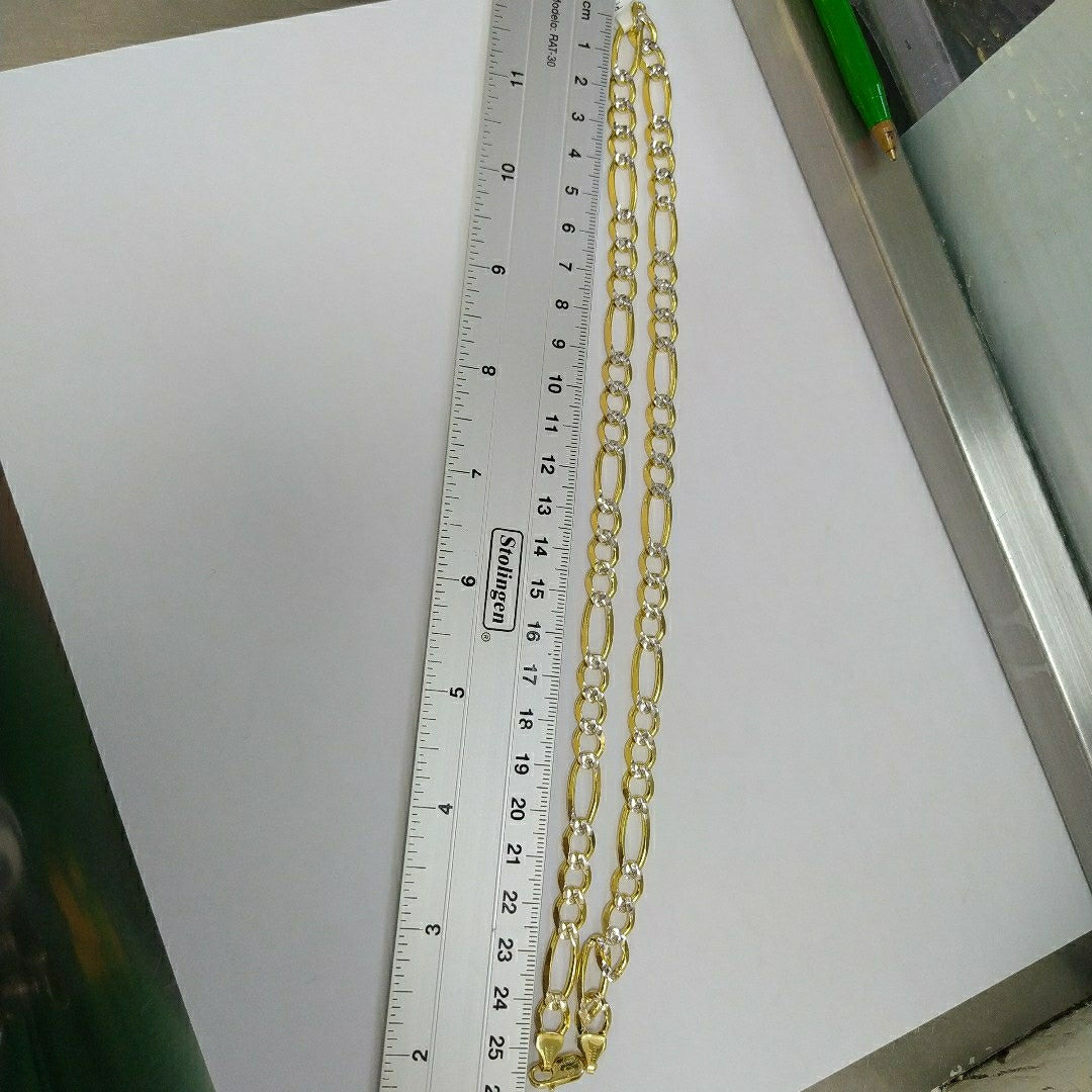 CADENAS CARTIER 3*1 DIAMANTADA ORO 14K 39.7 (NUEVO)