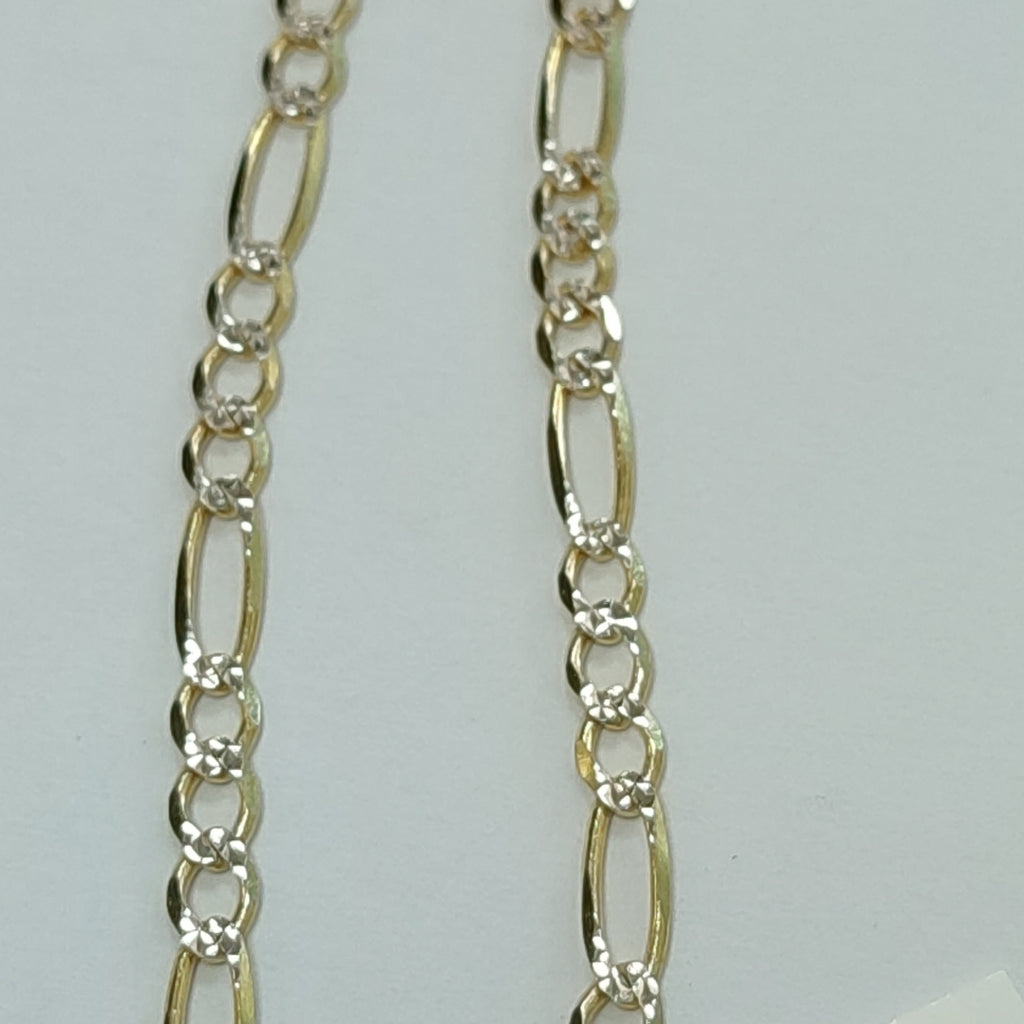 CADENAS CARTIER 3*1 DIAMANTADA ORO 14K 7.5 (NUEVO)