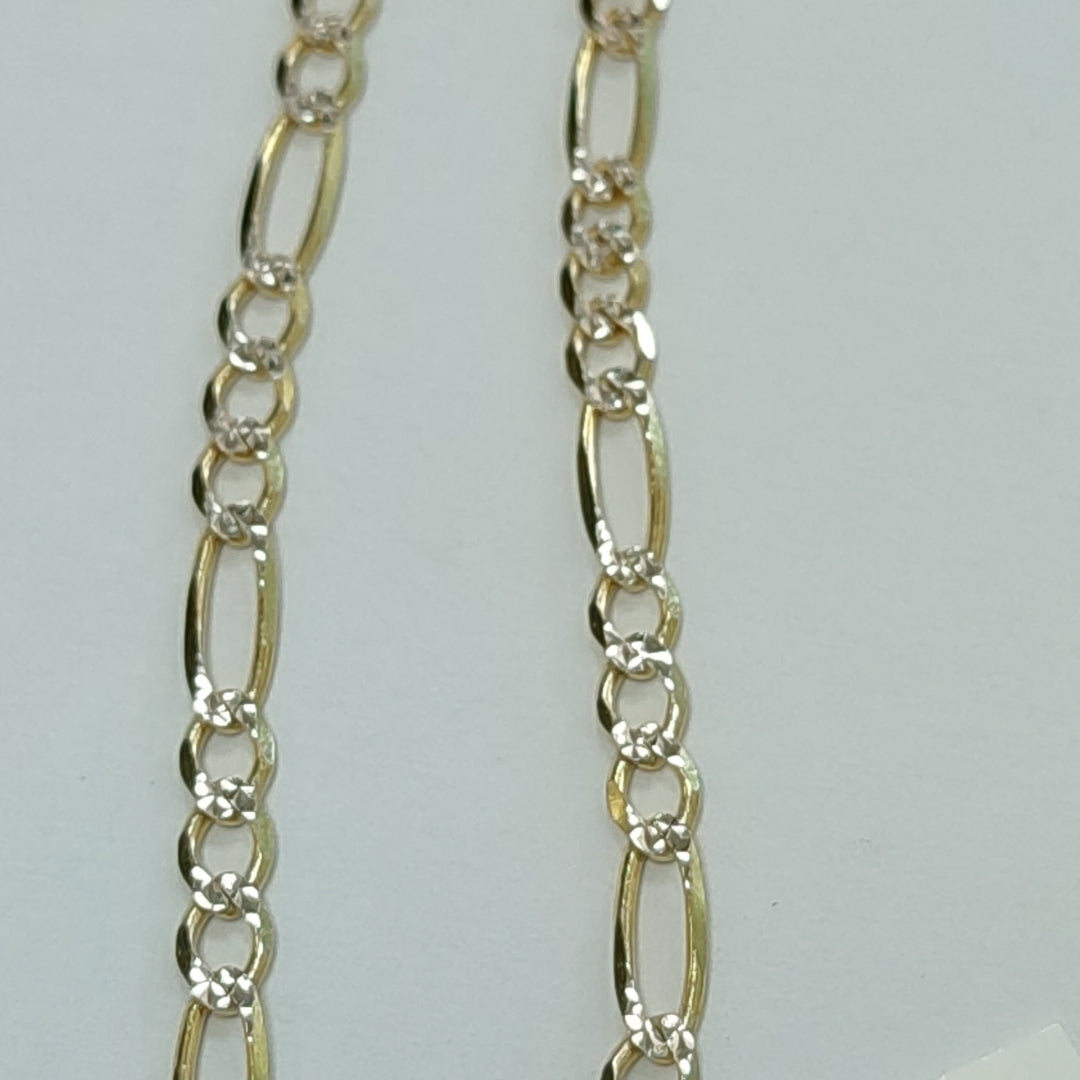 CADENAS CARTIER 3*1 DIAMANTADA ORO 14K 7.5 (NUEVO)