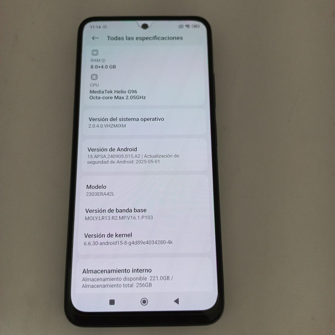 CELULAR XIAOMI REDMI NOTE 12S 2303ERA42L (2023) 256 GB 8 GB RAM (SEMINUEVO)