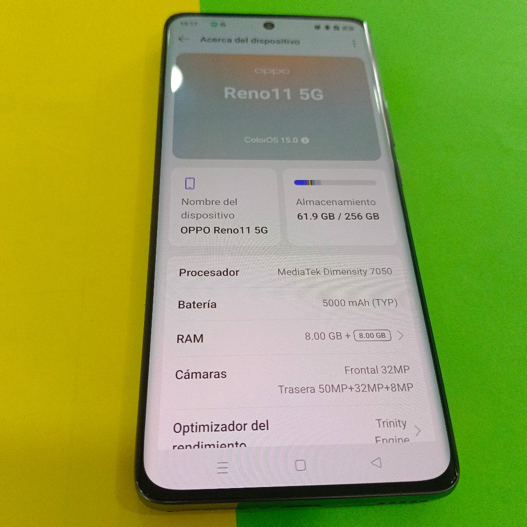 CELULAR OPPO  RENO11 5G CPH2599 (2024) 256 GB 8 GB RAM (SEMINUEVO)