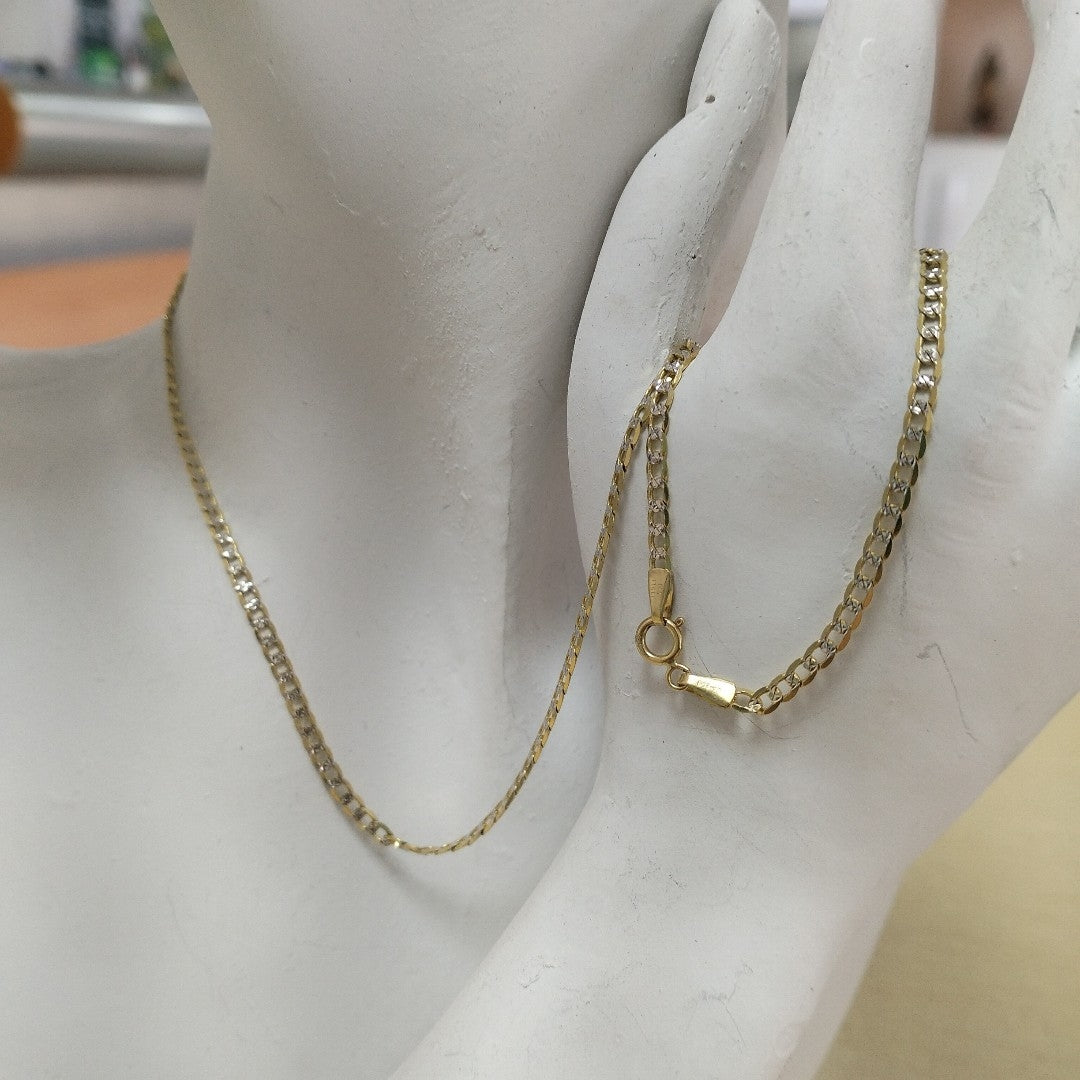 CADENAS BARBADA DIAMANTADA ORO 14K 4.3 (NUEVO)