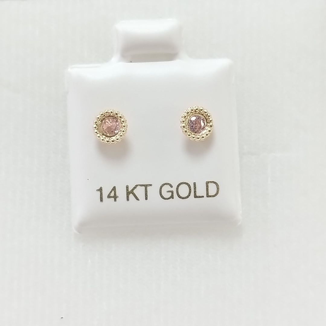 BROQUELES ORO 14K 1 (NUEVO)