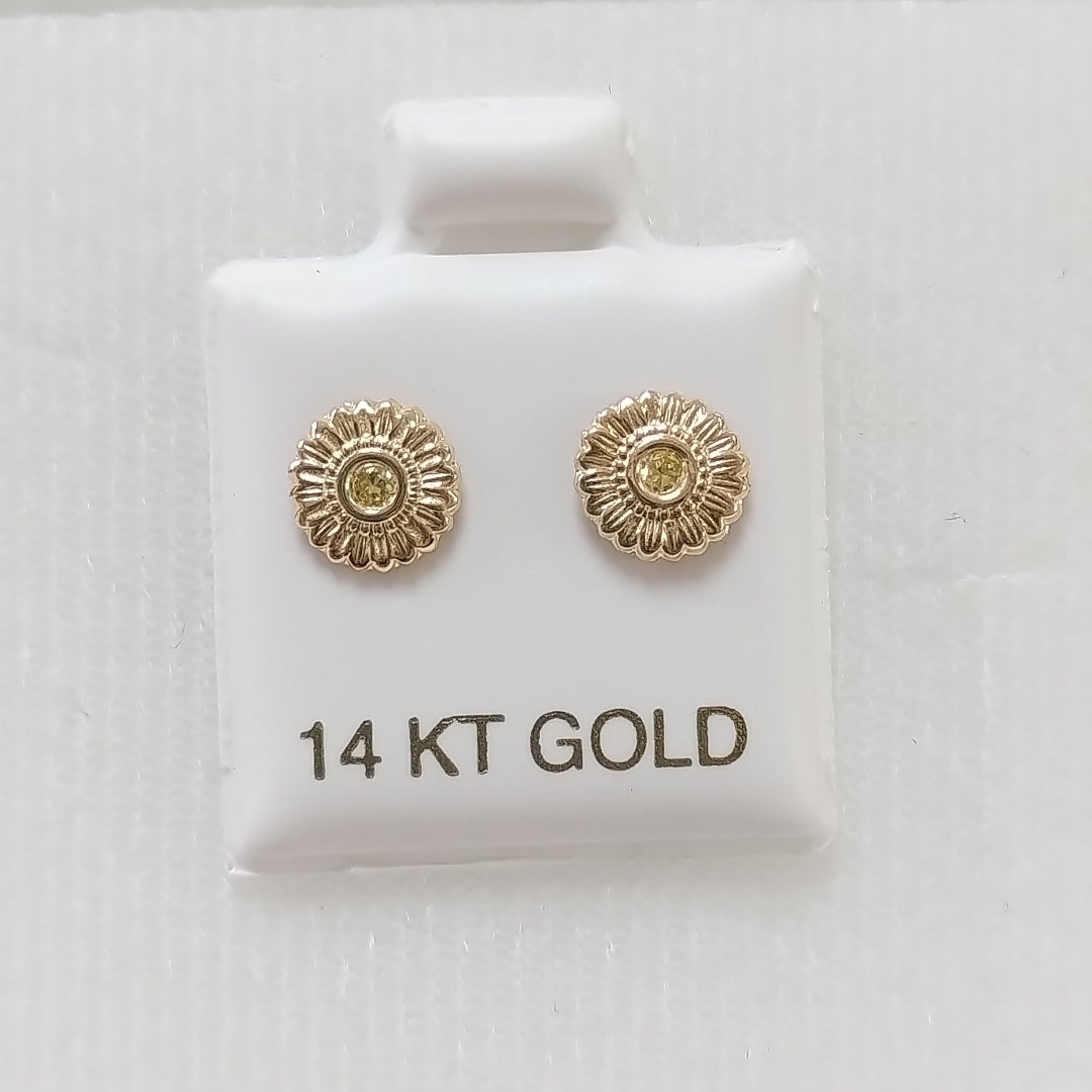 BROQUELES ORO 14K 1 (NUEVO)