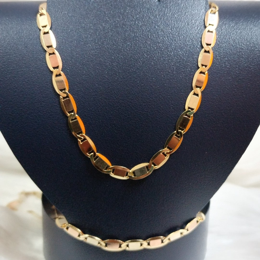 CADENAS VALENTINA/ESPEJO ORO 14K 10.7 (NUEVO)