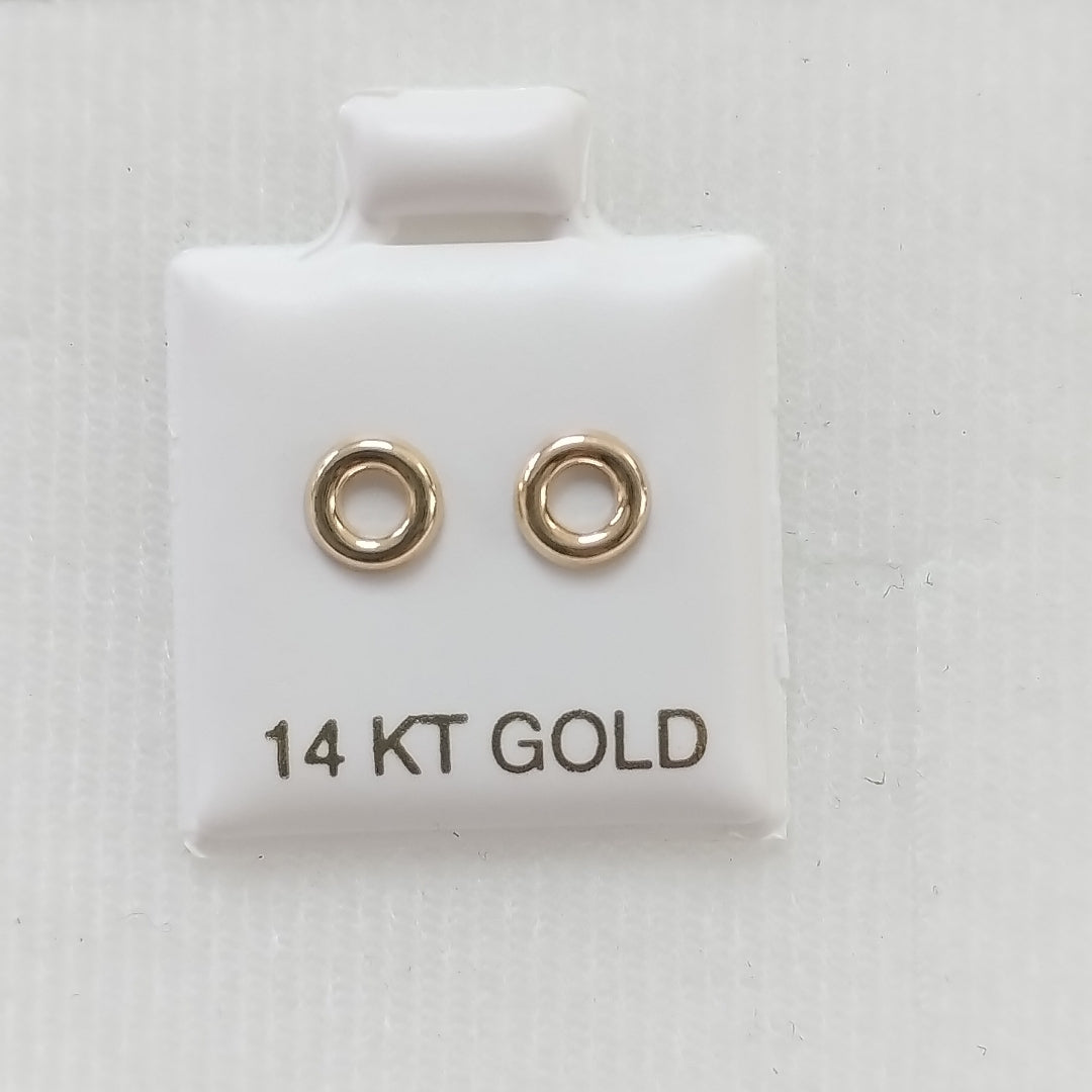 BROQUELES ORO 14K 1 (NUEVO)