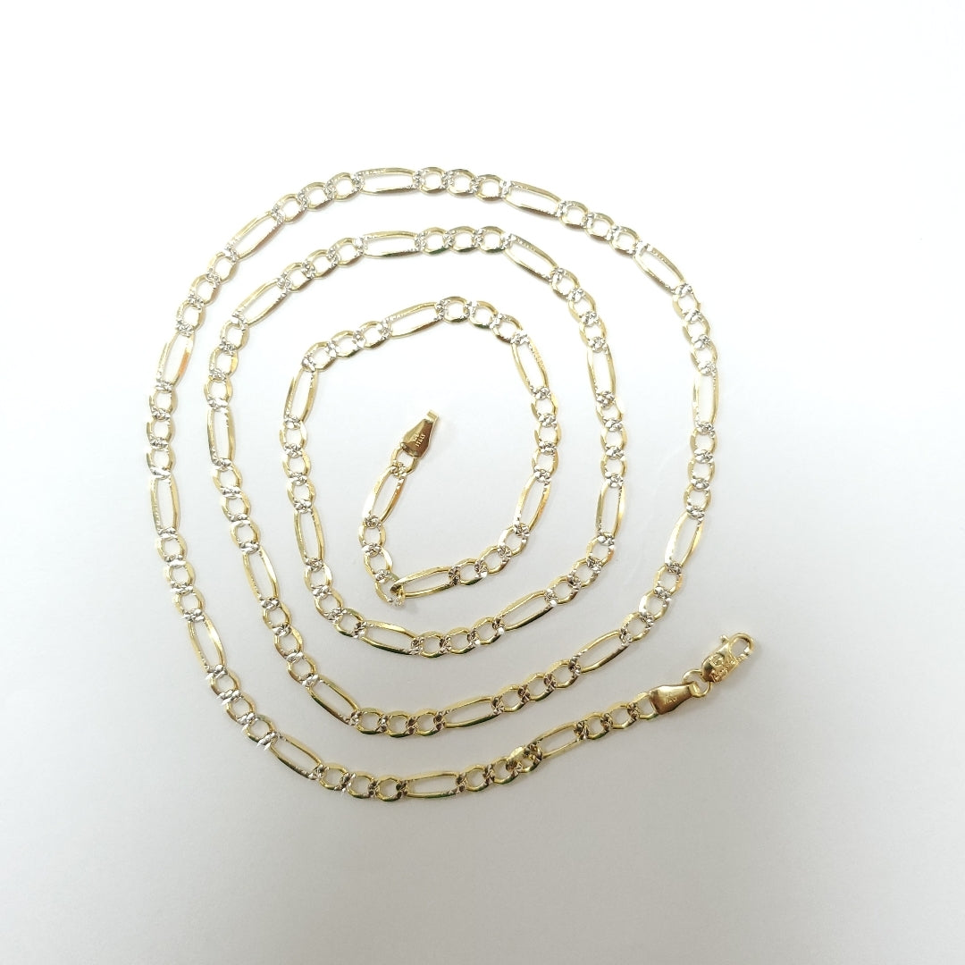 CADENAS CARTIER 3*1 DIAMANTADA ORO 14K 8.2 (NUEVO)