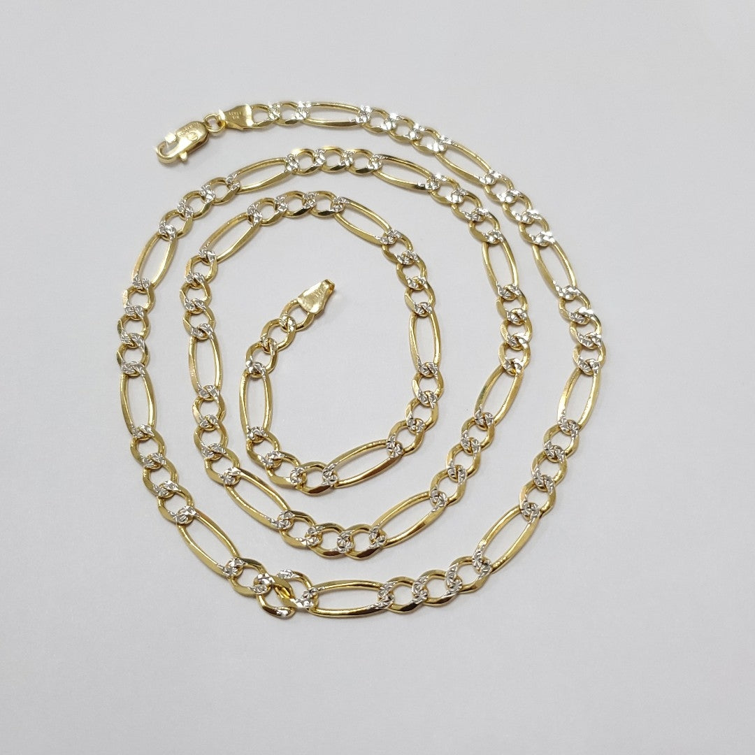 CADENAS CARTIER 3*1 DIAMANTADA ORO 10K 17.1 (NUEVO)