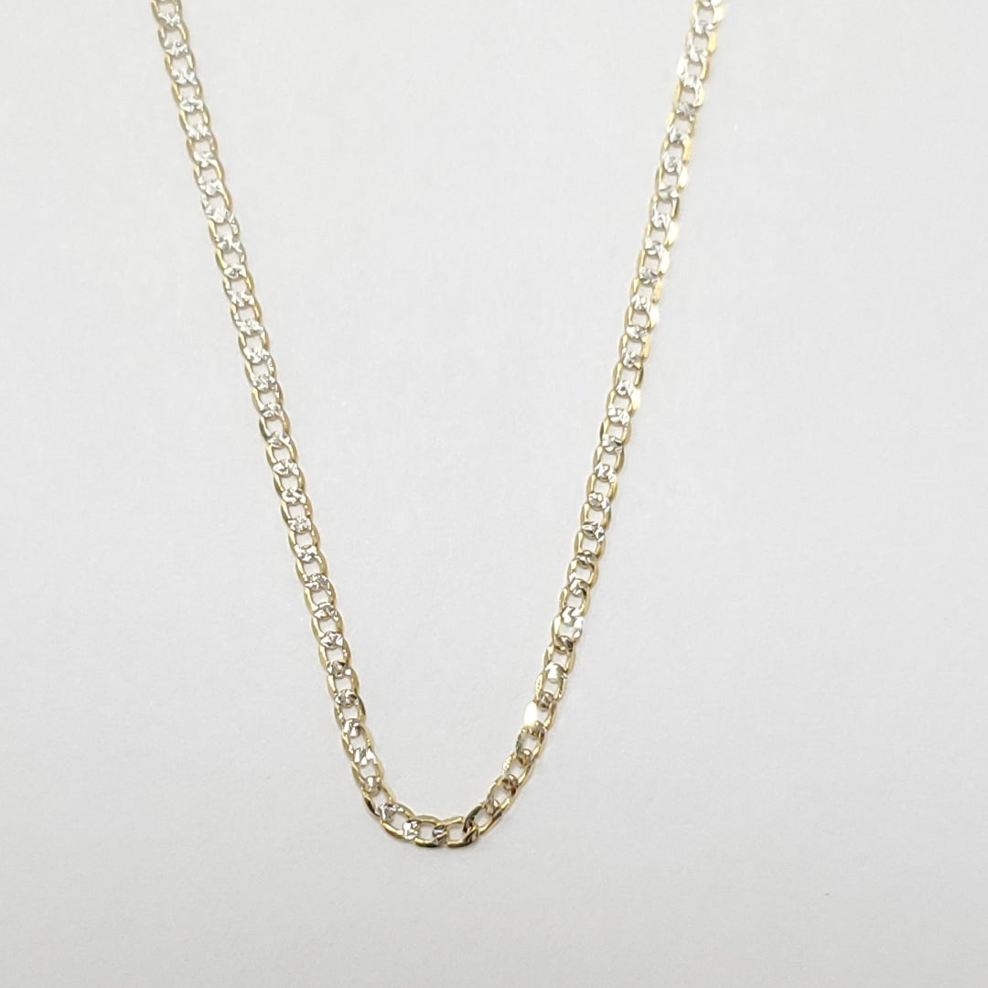 CADENAS BARBADA DIAMANTADA ORO 14K 2 (NUEVO)