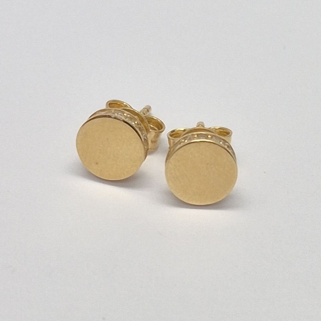 BROQUELES ORO 14K 1.5 (NUEVO)