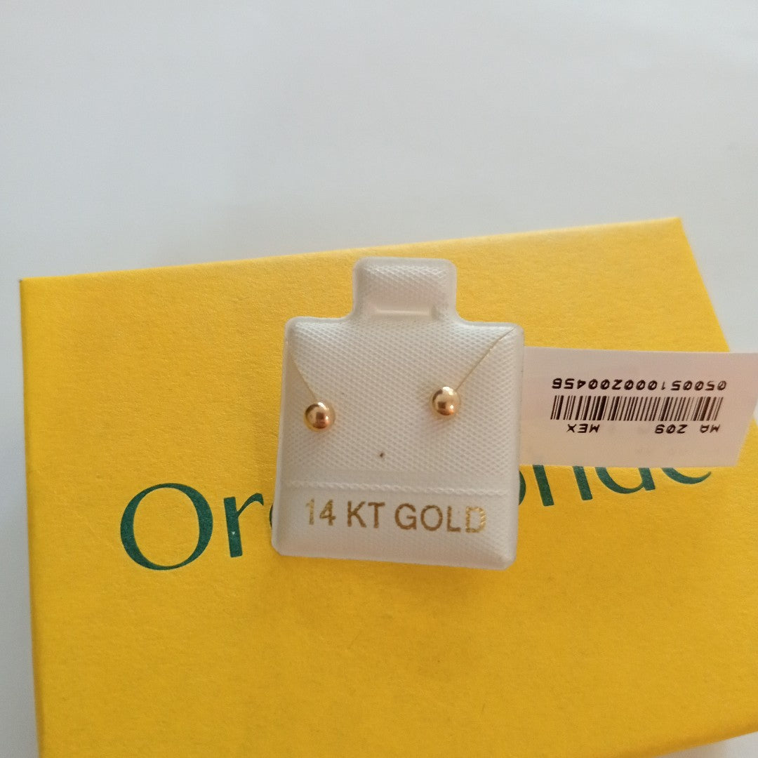 BROQUELES ORO 14K 1 (NUEVO)