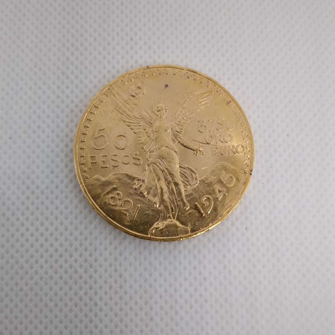 Moneda Centenario Cincuenta Pesos Oro Mexicano 21.6K