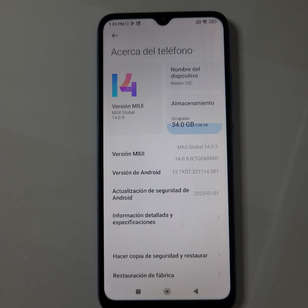 CELULAR XIAOMI REDMI 10C 220333QAG 128 GB 4 GB RAM (SEMINUEVO)