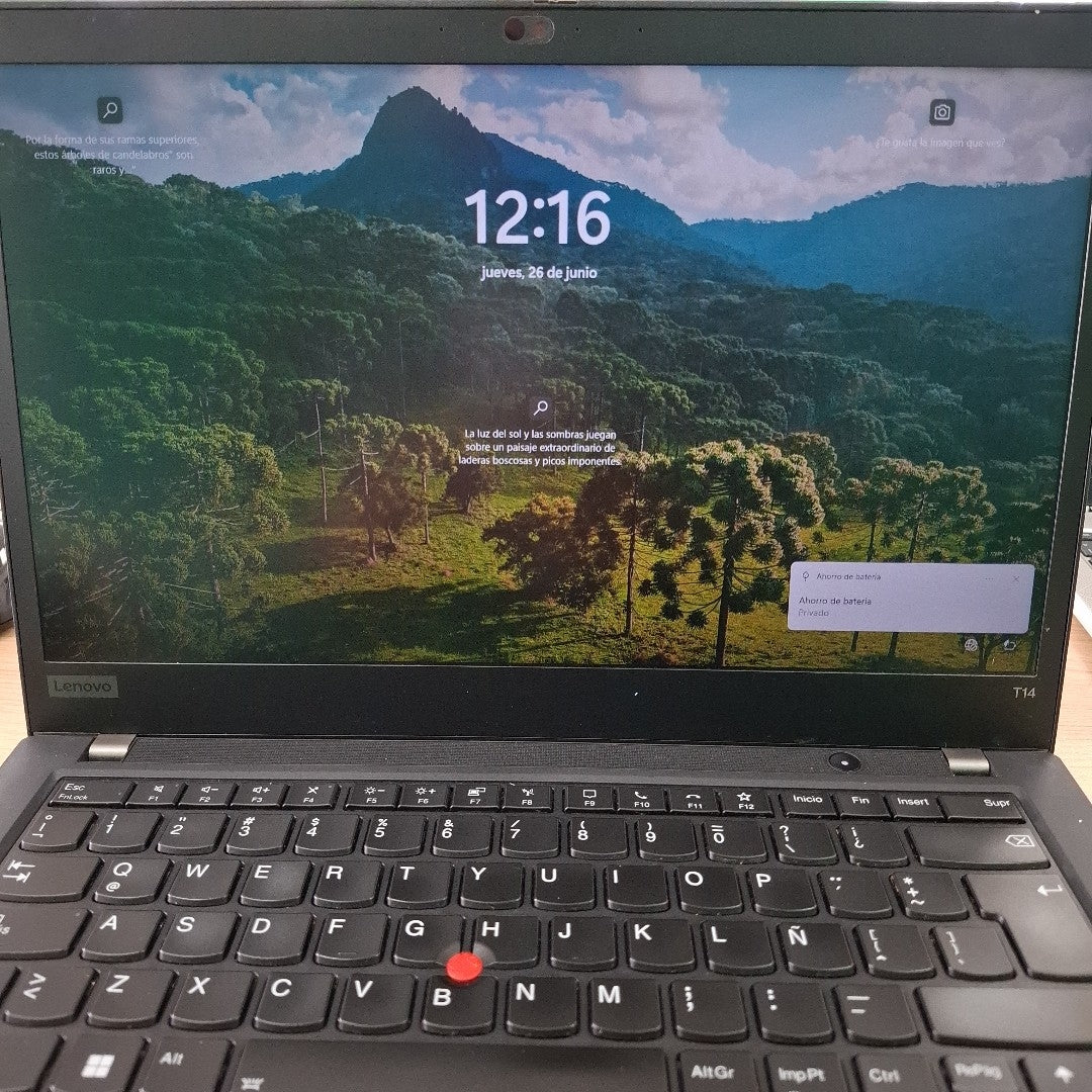 LAPTOP LENOVO THINKPAD T14 GEN 2 (2022) 512 GB SSD 16 GB RAM (SEMINUEVO)