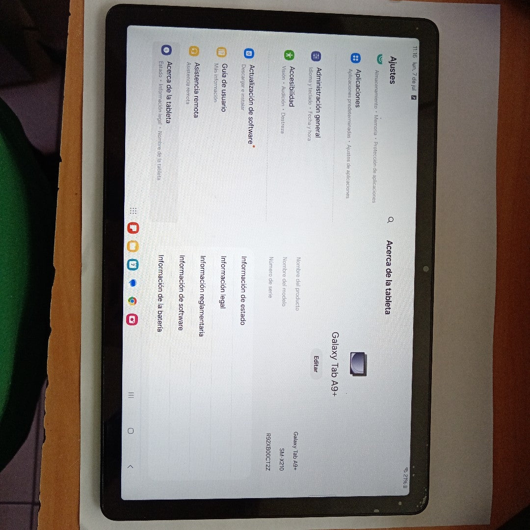 TABLETA SAMSUNG GALAXY TAB A9+ SM-X210 (2023) 128 GB 8 GB RAM (SEMINUEVO)