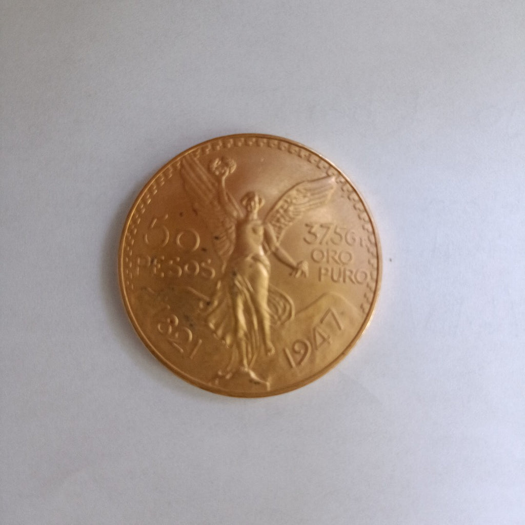K1 41,60 GRMS - DTO. 0,00 GRMS - 21 K - AVALÚO 76003,20 * IDENTIFICACIÓN  MONEDA NOMINATIVA * MONEDAS PESOS  50 PESOS (SEMINUEVO)