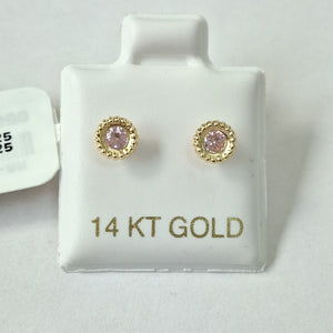 BROQUELES ORO 14K 1 (NUEVO)