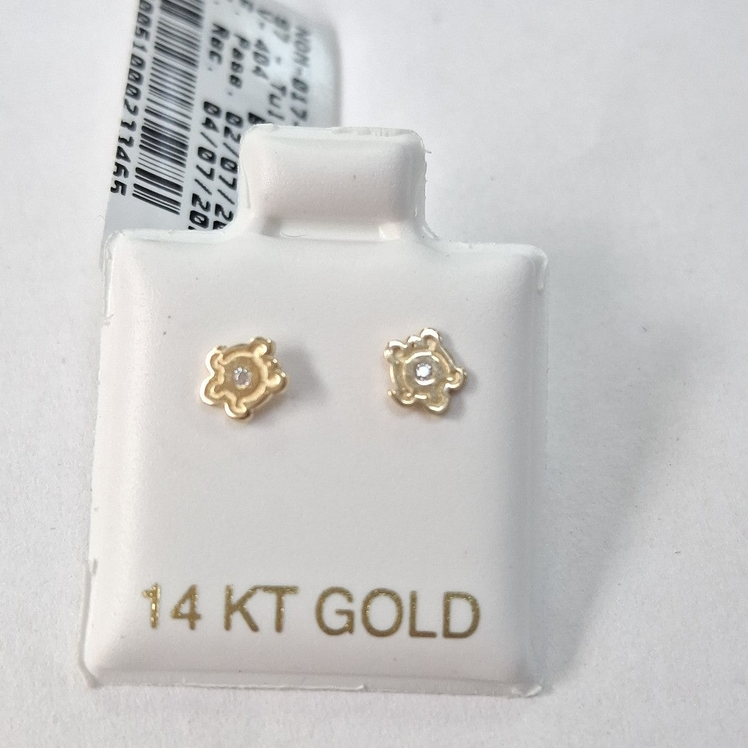 BROQUELES ORO 14K 1 (NUEVO)