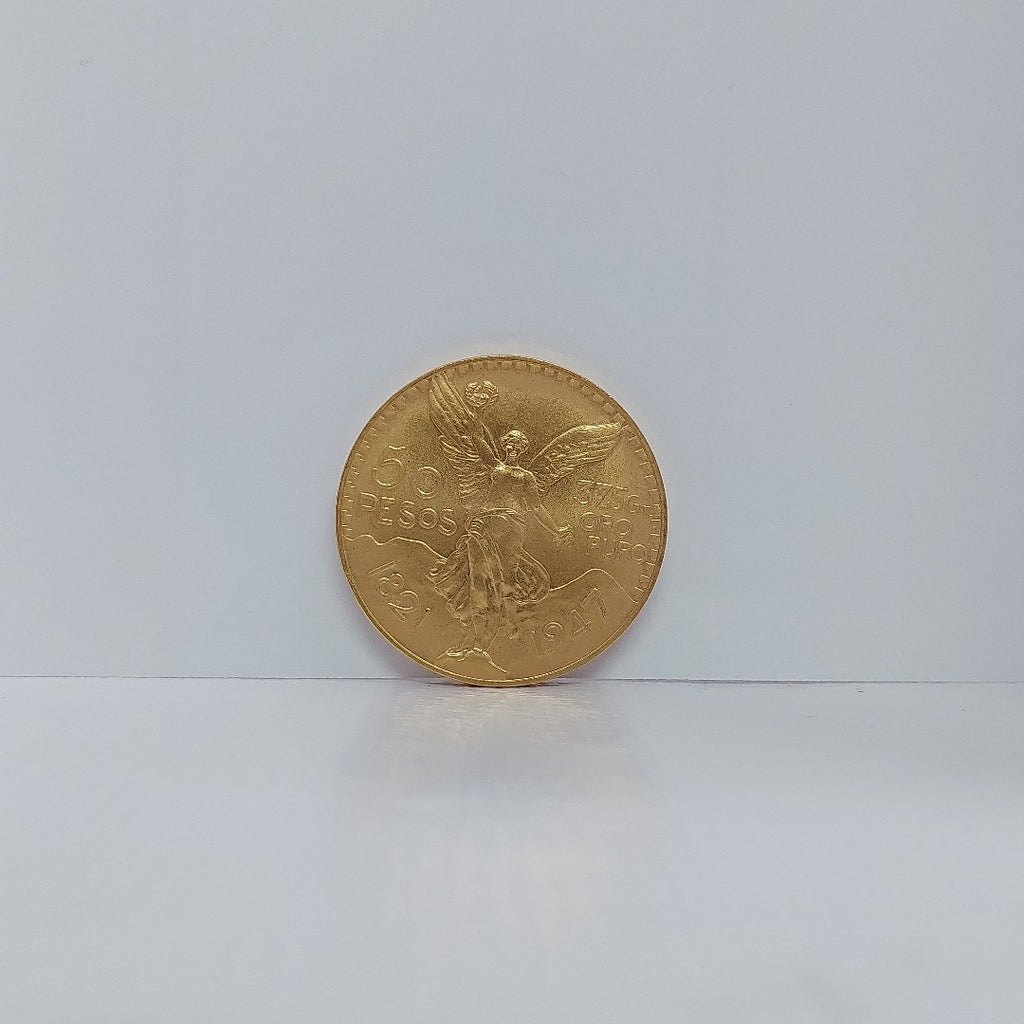 K1 41.6 GRMS - DESC.  0 GRAMOS - 21 K - AVALÚO  76377.6 * * IDENTIFICACIÓN  MONEDA NOMINATIVA. * MONEDAS PESOS  50 PESO (SEMINUEVO)