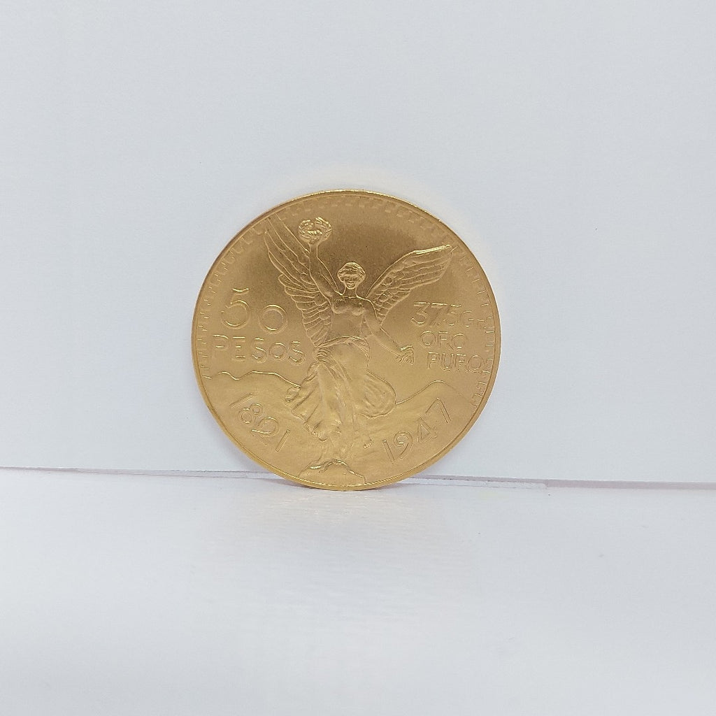 K1 41.6 GRMS - DESC.  0 GRAMOS - 21 K - AVALÚO  76377.6 * * IDENTIFICACIÓN  MONEDA NOMINATIVA. * MONEDAS PESOS  50 PESO (SEMINUEVO)