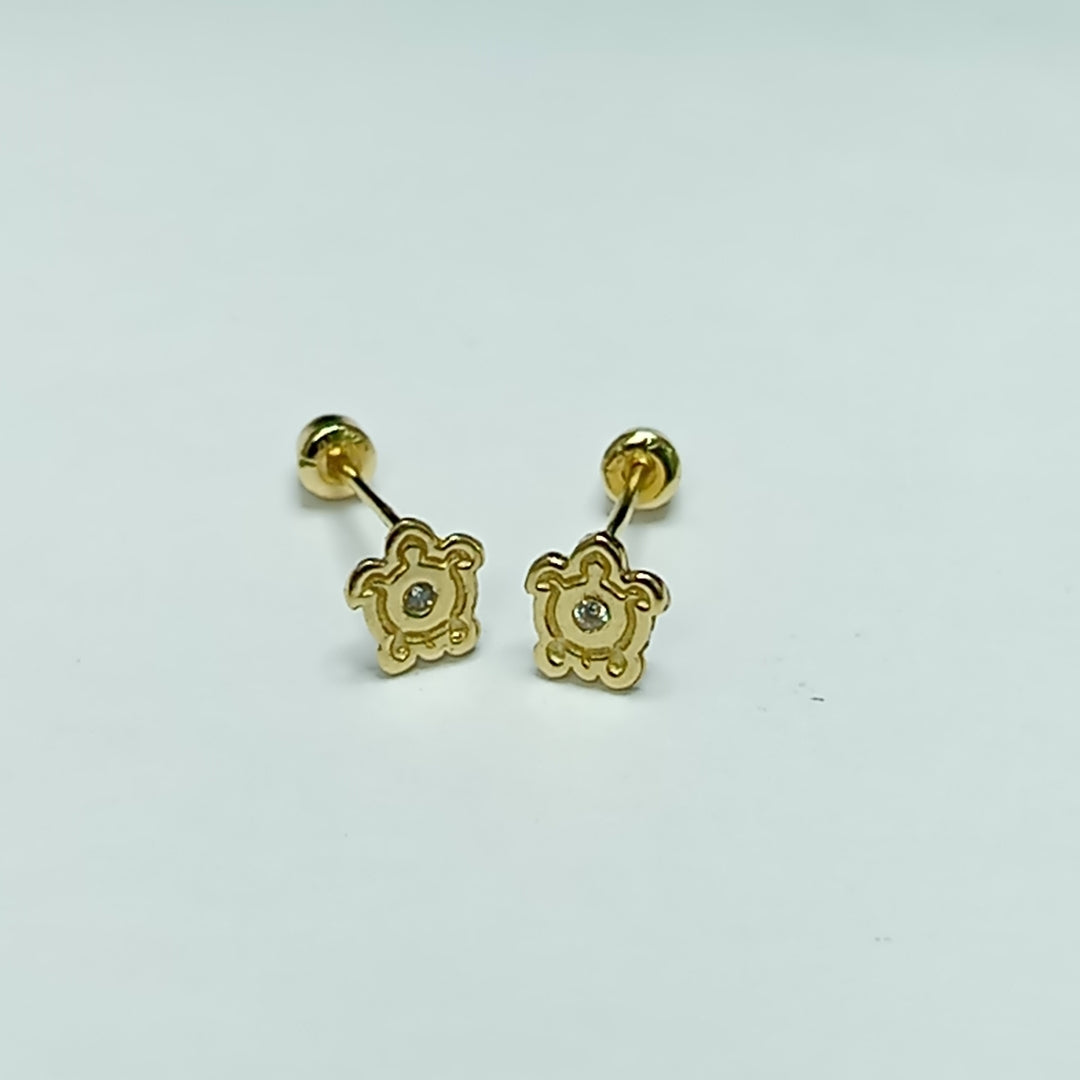 BROQUELES ORO 14K 1 (NUEVO)