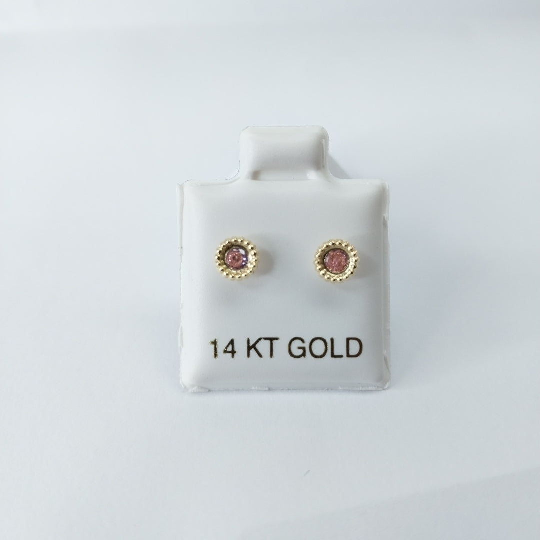 BROQUELES ORO 14K 1 (NUEVO)