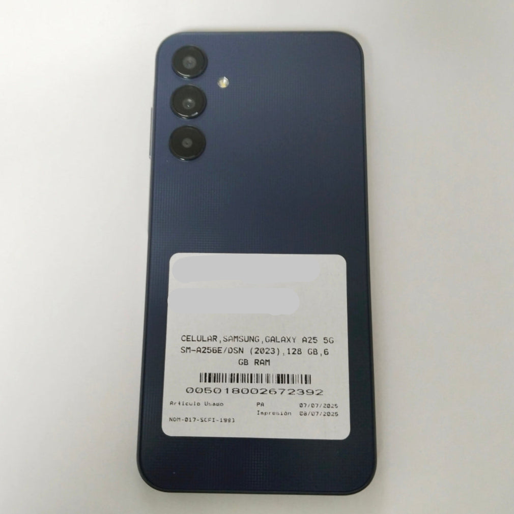 CELULAR SAMSUNG GALAXY A25 5G SM-A256E/DSN (2023) 128 GB 6 GB RAM (SEMINUEVO)