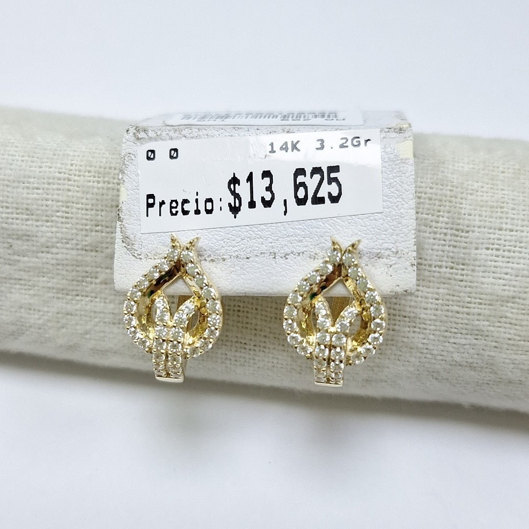 BROQUELES ORO 14K 3.2 (NUEVO)