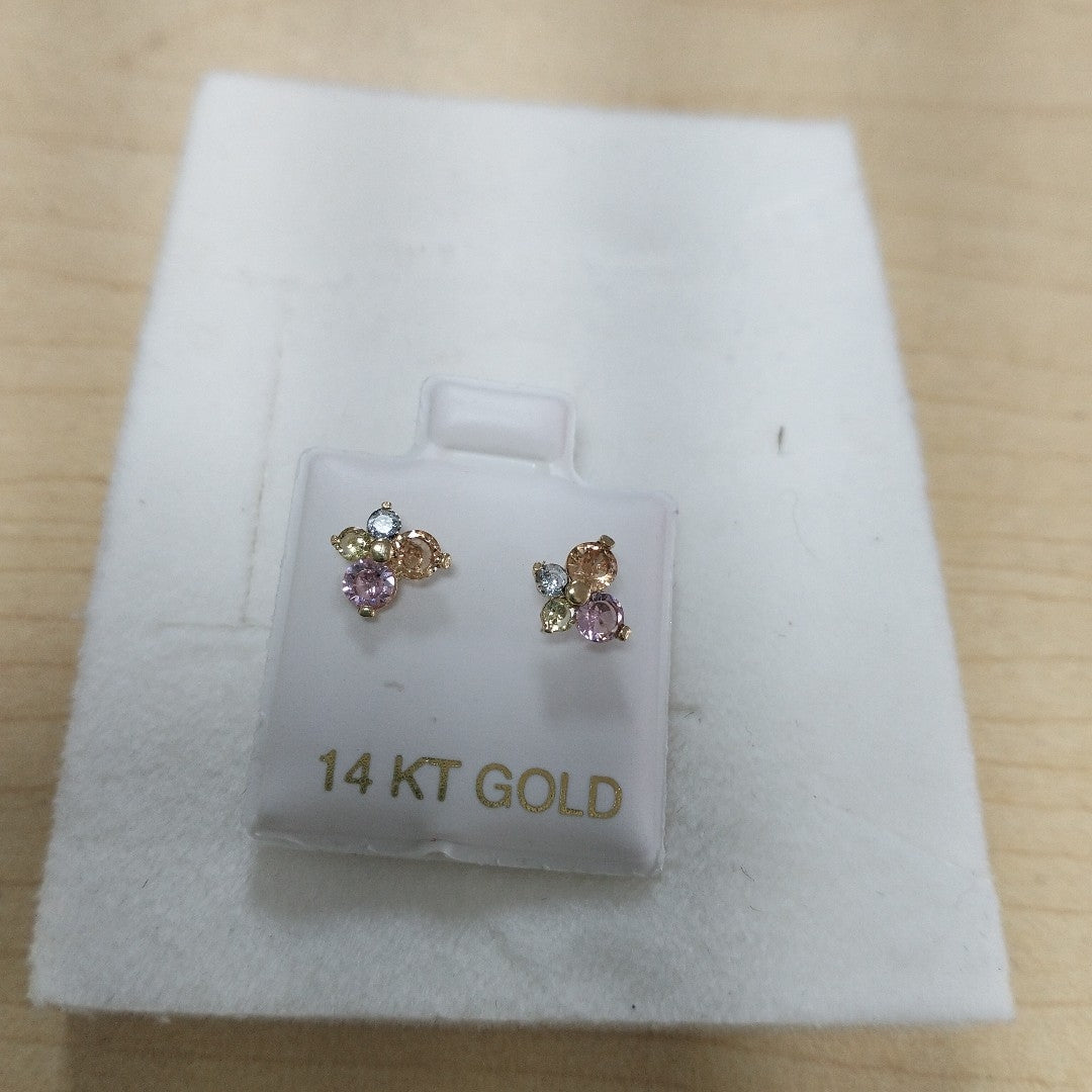 BROQUELES ORO 14K 1 (NUEVO)