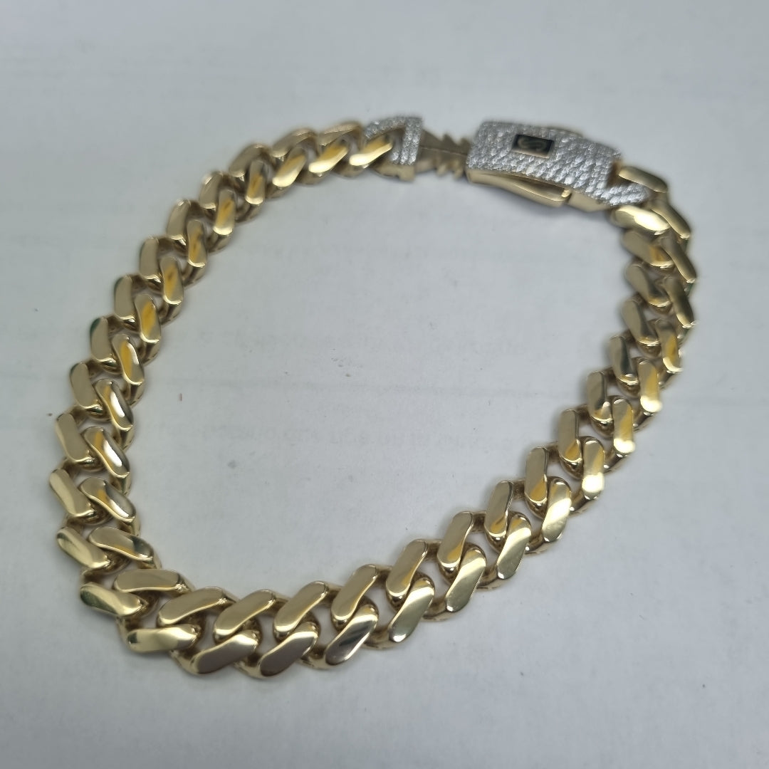 PULSERA CABALLERO MONACO ORO 14K 13.3 (NUEVO)