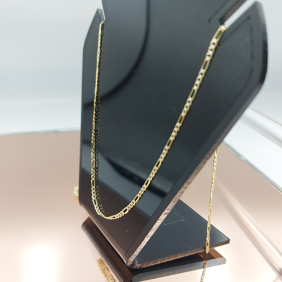 CADENAS CARTIER 3*1 DIAMANTADA ORO 14K 3.3 (NUEVO)