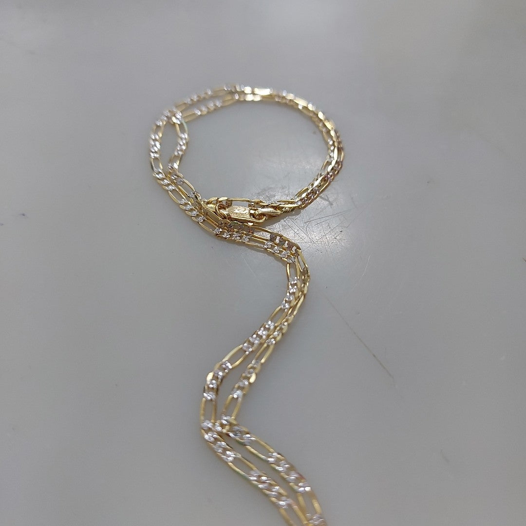 CADENAS CARTIER 3*1 DIAMANTADA ORO 14K 4.6 (NUEVO)