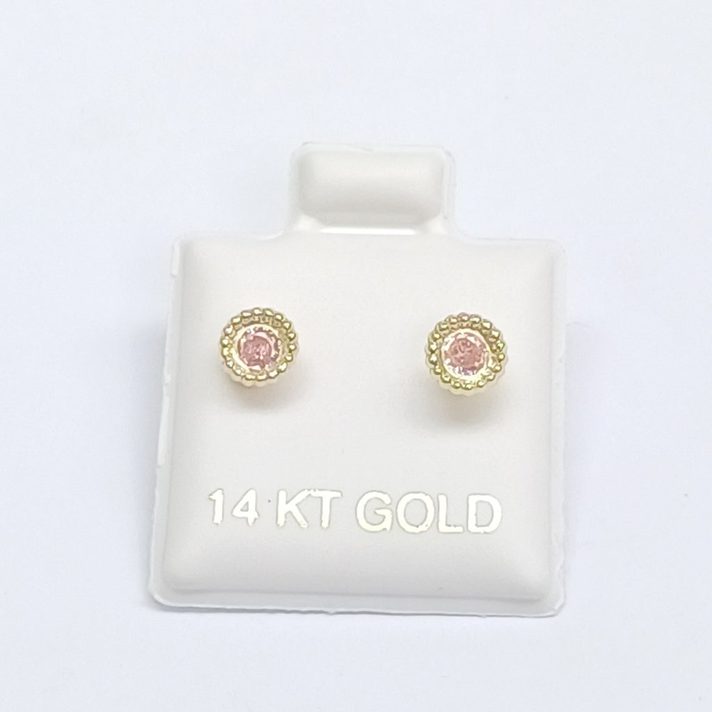BROQUELES ORO 14K 1 (NUEVO)
