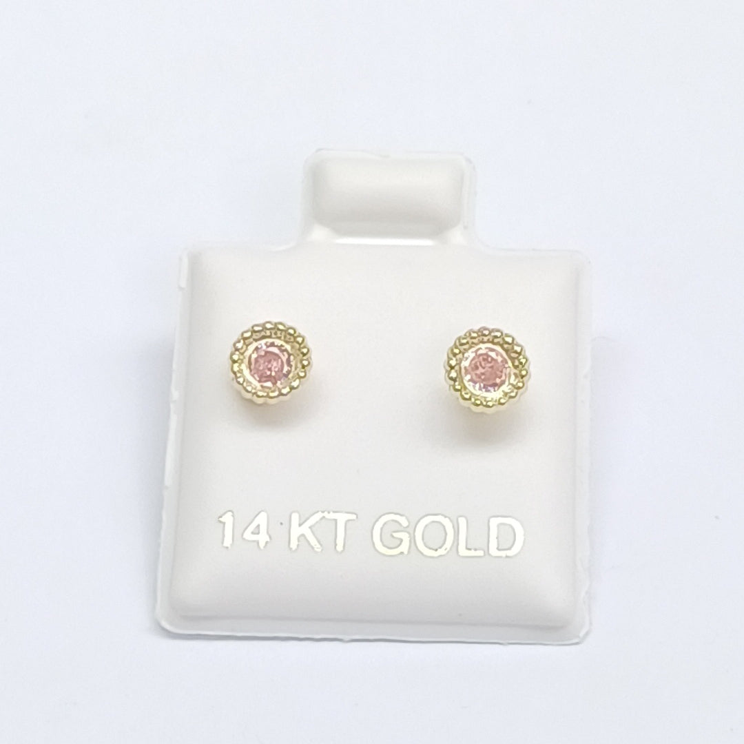 BROQUELES ORO 14K 1 (NUEVO)