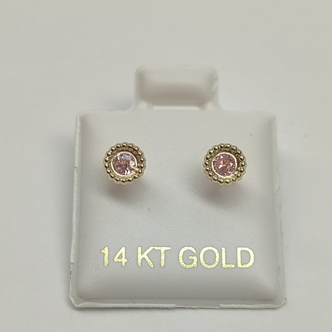 BROQUELES ORO 14K 1 (NUEVO)