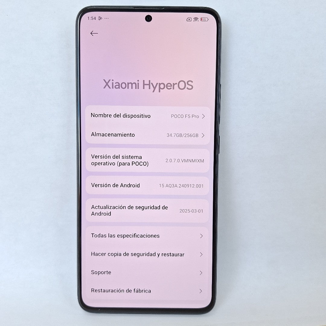 CELULAR XIAOMI POCO F5 PRO 23013PC75G (2023) 256 GB 12 GB RAM (SEMINUEVO)