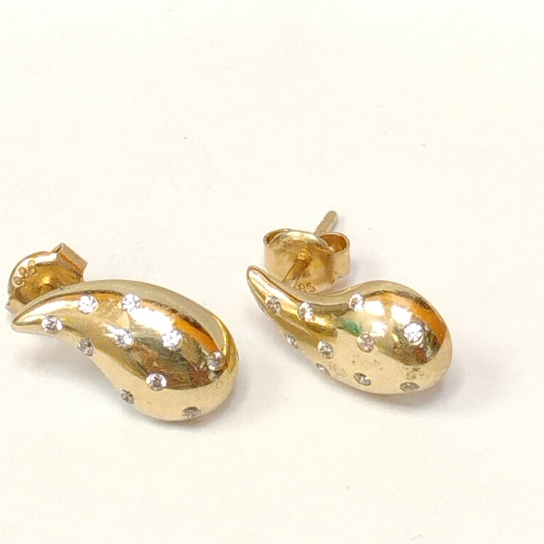 BROQUELES ORO 14K 2 (NUEVO)