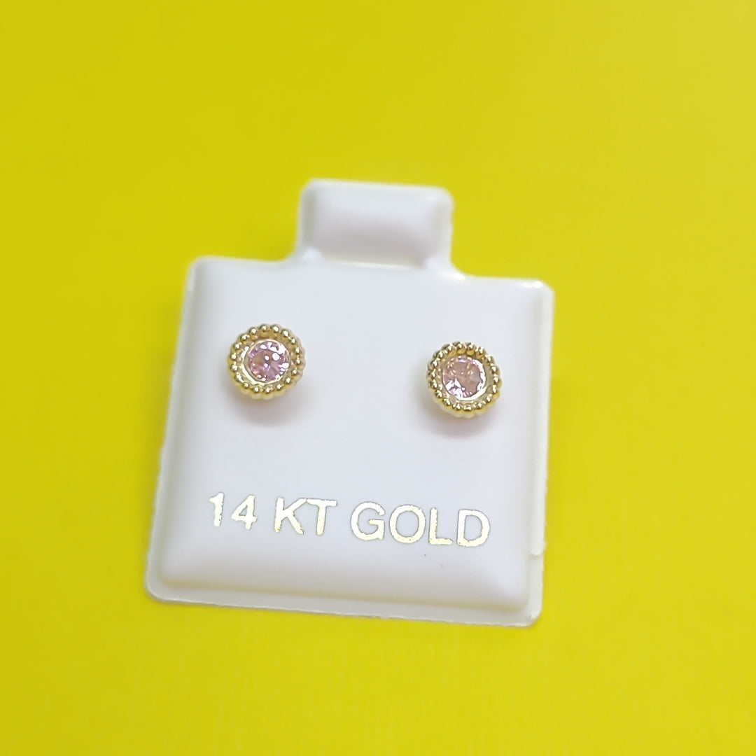BROQUELES ORO 14K 1 (NUEVO)
