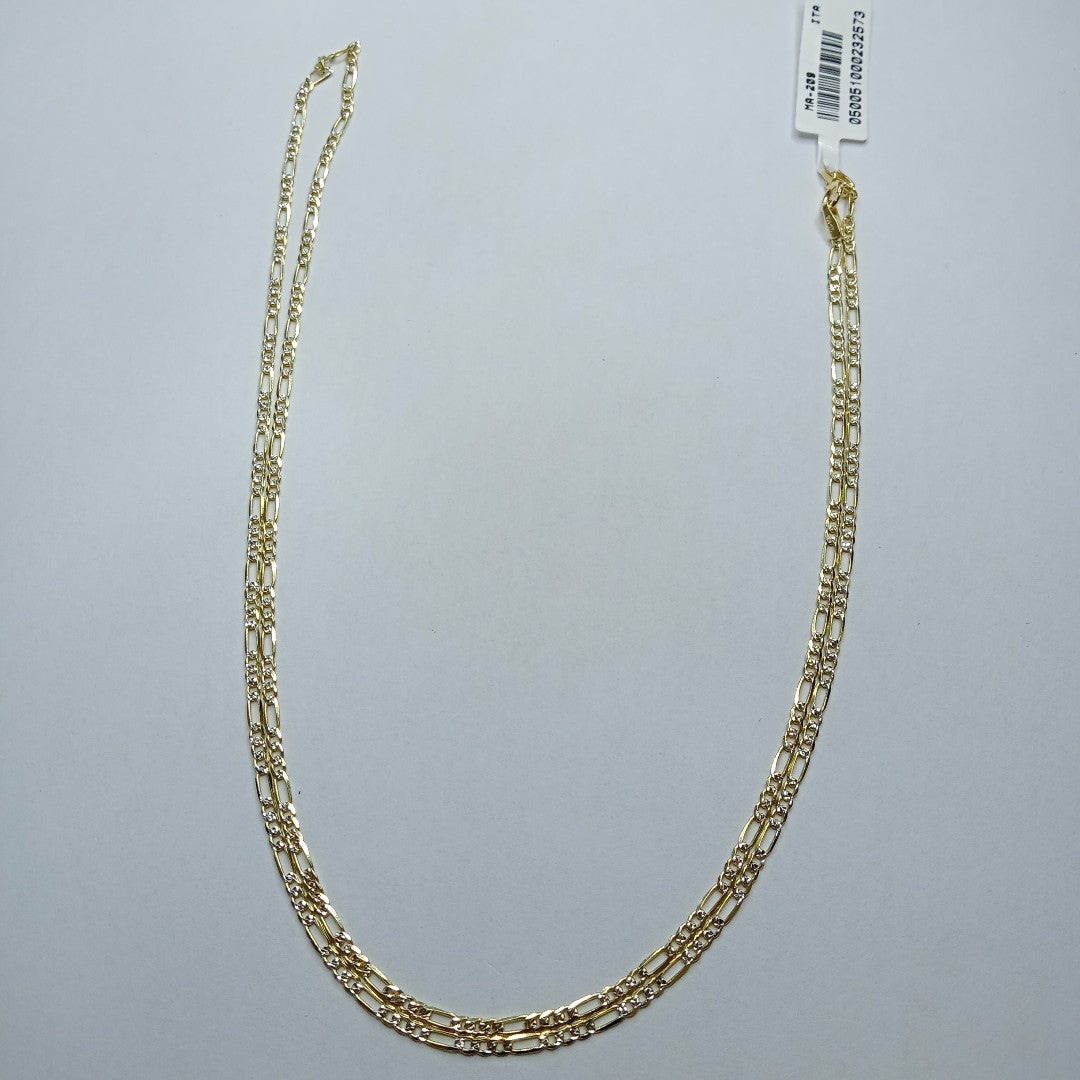 CADENAS CARTIER 3*1 DIAMANTADA ORO 14K 3.6 (NUEVO)