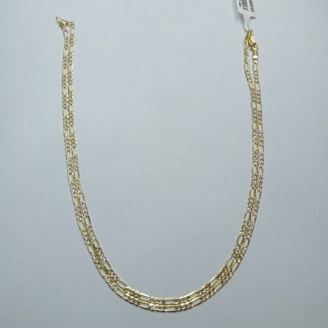 CADENAS CARTIER 3*1 DIAMANTADA ORO 14K 5.4 (NUEVO)