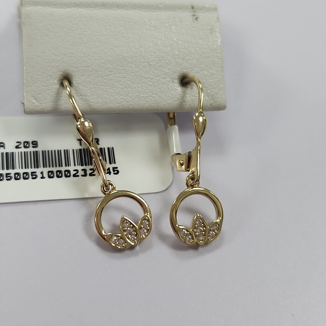 BROQUELES ORO 14K 2 (NUEVO)