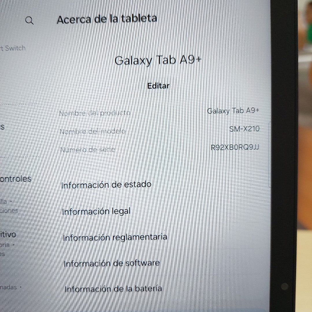TABLETA SAMSUNG GALAXY TAB A9+ SM-X210 (2023) 128 GB 8 GB RAM (SEMINUEVO)