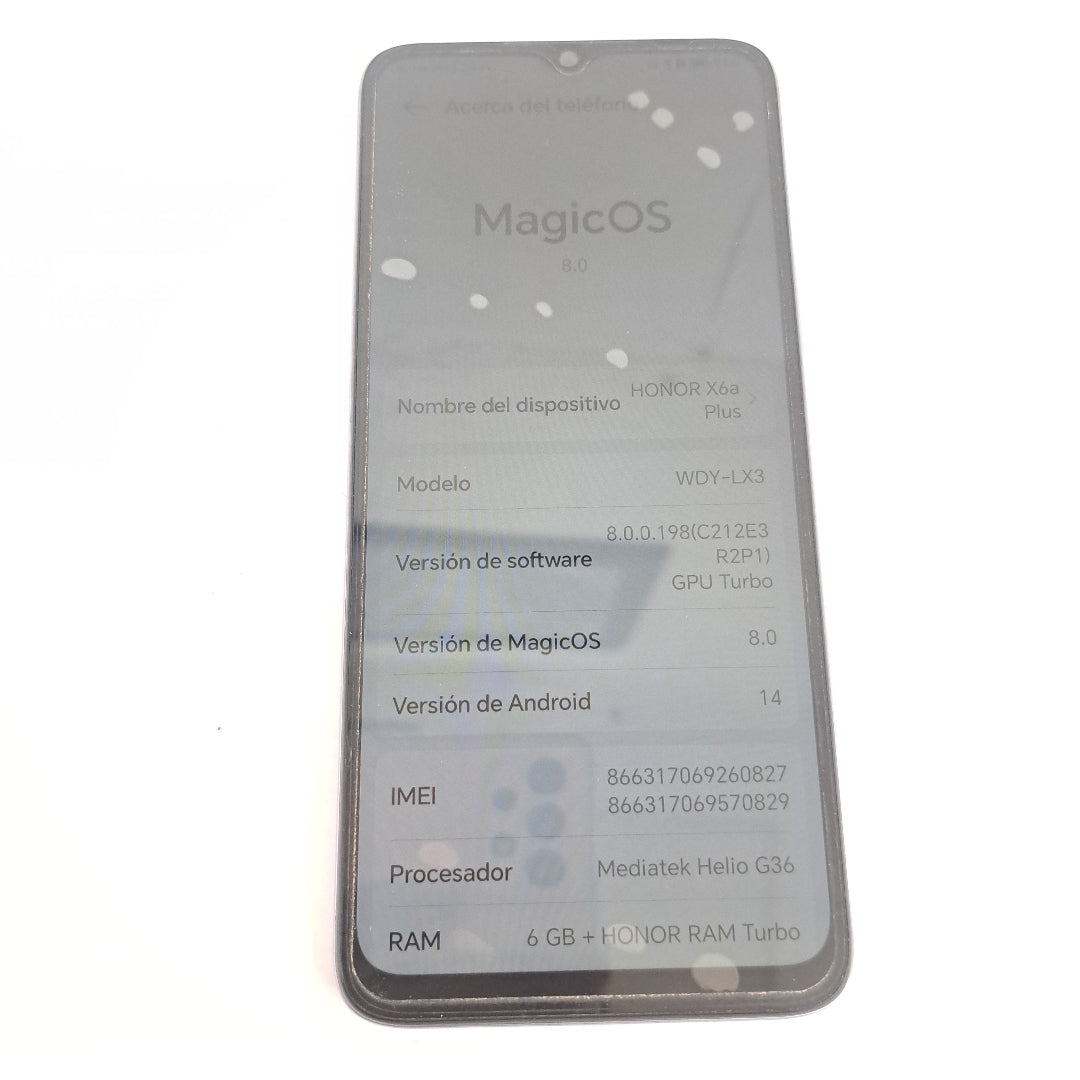 CELULAR HONOR X6A WDY-LX3 (2023) 256 GB 6 GB RAM (SEMINUEVO)