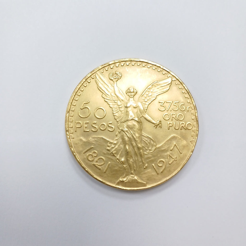 K1 41,60 GRMS - DTO. 0,00 GRMS - 21 K - AVALÚO 73008,00 * IDENTIFICACIÓN  MONEDA NOMINATIVA * MONEDAS PESOS  50 PESOS (SEMINUEVO)