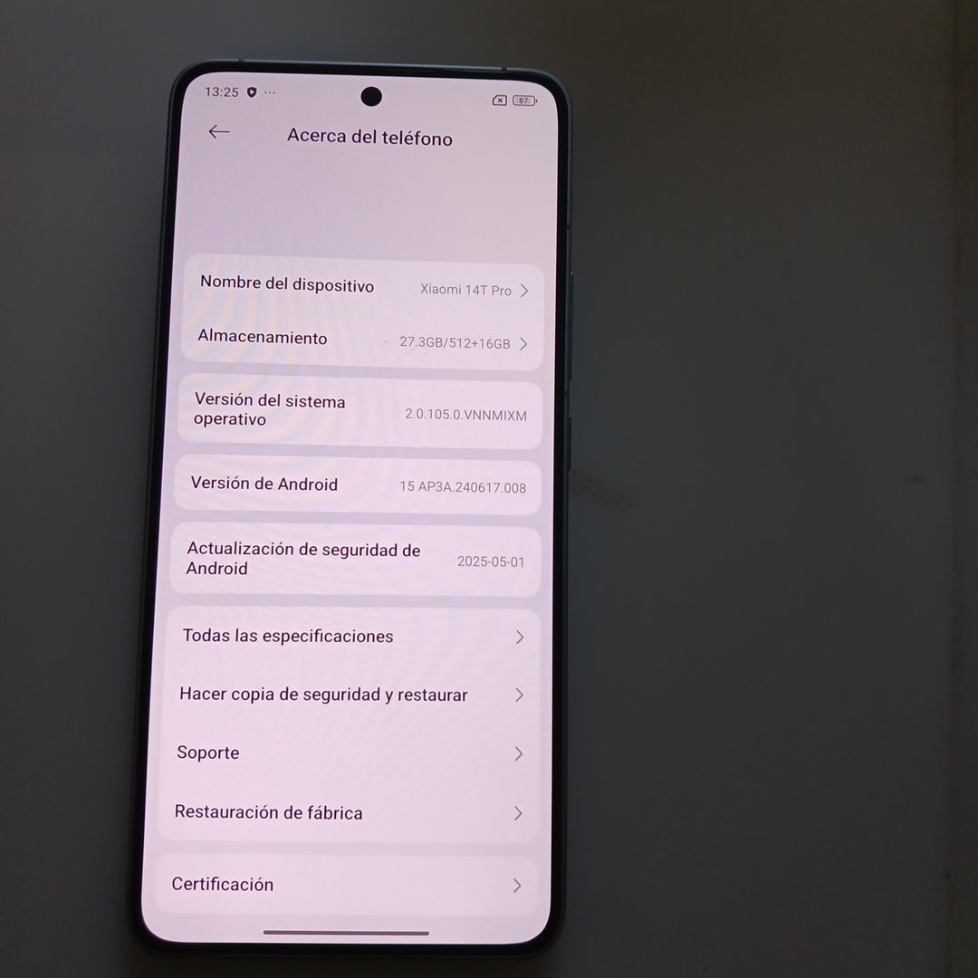CELULAR XIAOMI 14T PRO 2407FPN8EG (2024) 512 GB 12 GB RAM (SEMINUEVO)