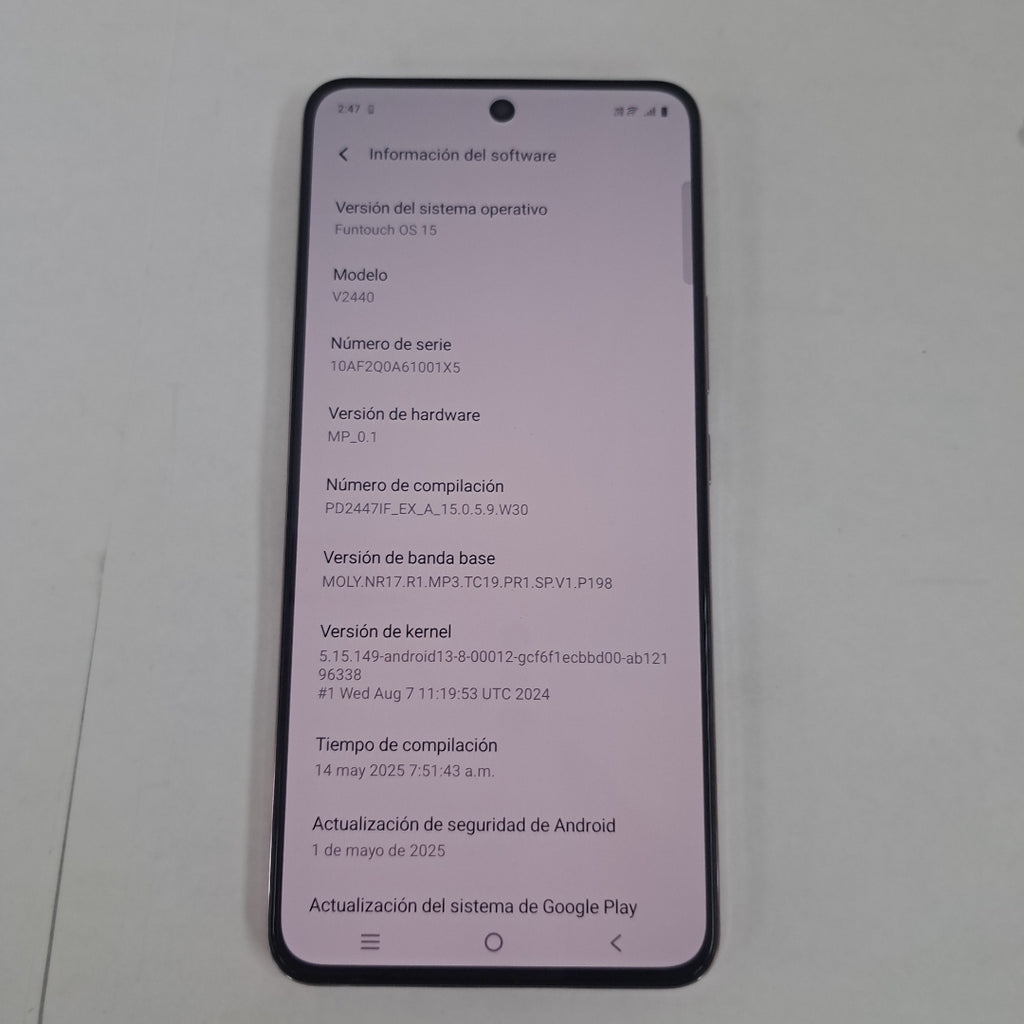 CELULAR VIVO V50 LITE 5G V2440 (2025) 256 GB 12 GB RAM (SEMINUEVO)