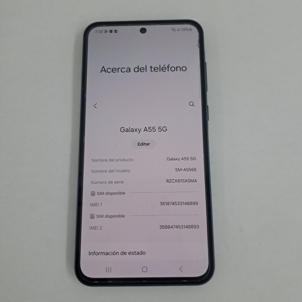 CELULAR SAMSUNG GALAXY A55 5G SM-A556E (2024) 128 GB 8 GB RAM (SEMINUEVO)
